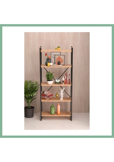 Bşkvirgo 5 Raflı Metal Kitaplık Ceviz 180 Cm Bsk2026 Bşkvirgo 5 Raflı Metal Kitaplık Ceviz 180 Cm Bsk2026