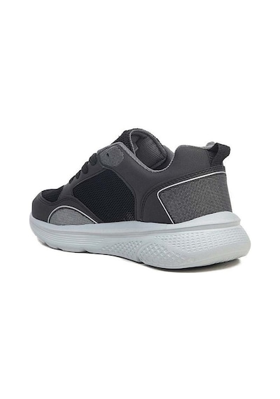 Magg Poınt 571 Deri Trend Sneaker Ayakkabı 36-40 Siyah Gümüş Siyah