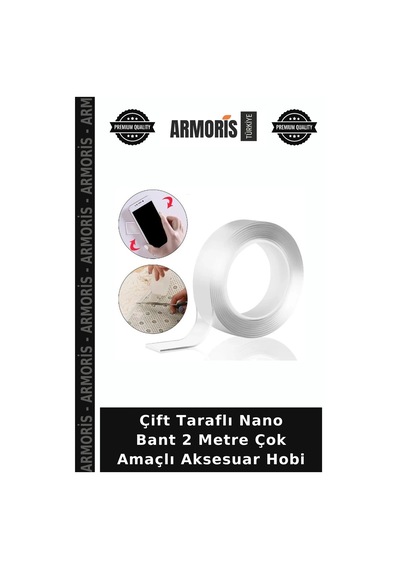 Çift Taraflı Nano Bant 2 Metre Çok Amaçlı Aksesuar Hobi