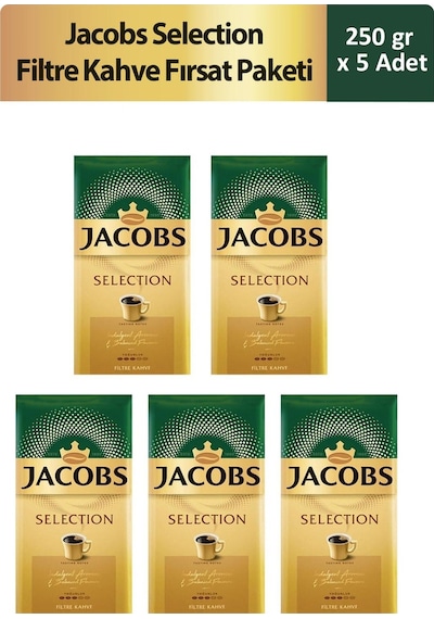 Jacobs Selection Filtre Kahve Fırsat Paketi 5 x 250 G