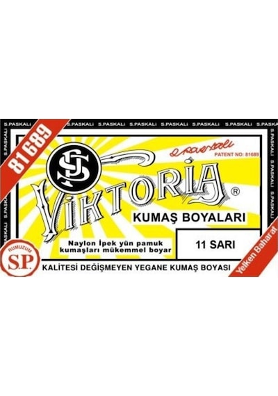 Viktoria Kumaş Boyası - Sarı