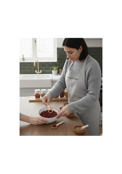 Kamptek Ahşap Yuvarlak Tasarım Mini Baharat Servis Ölçü Kaşığı 6 Adet Set Ahşap
