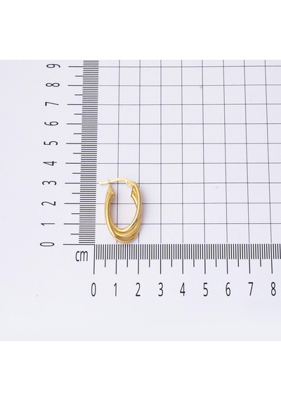 3 cm Çaplı 14 Ayar Halka Altın Küpe KPDLS14K21914