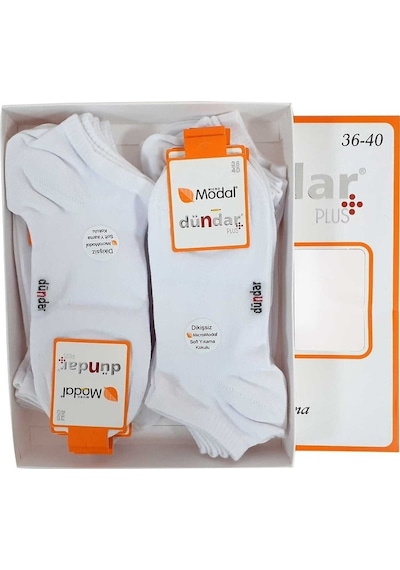 Dündar Çorap Modal Plus Patik Çorap Dikişsiz / Soft Yıkama / Kokulu 12 Çift Kadın 001