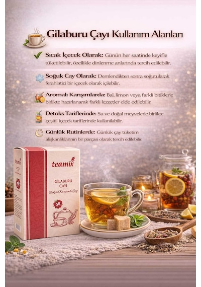 Gilaburu Çayı Bitkisel Karışımlı 60 G 30 Süzen Poşet