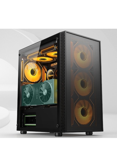 Aztech 600w Skylıne Azt04 Rgb Gaming Mid-tower Pc Kasası