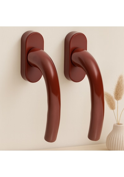 Pvc Pencere Kolu 2'li Kahverengi