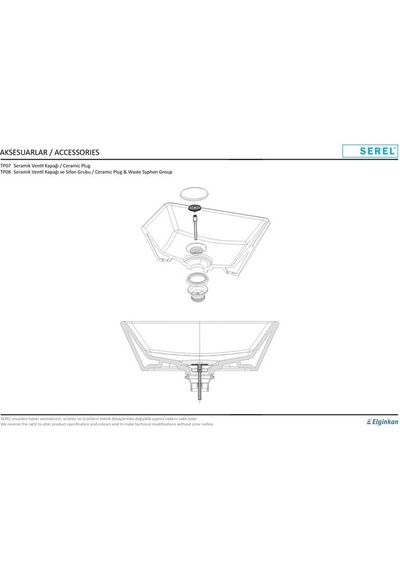 Serel Seramik Tapa Ve Lavabo Sifonu Tp08stl110h