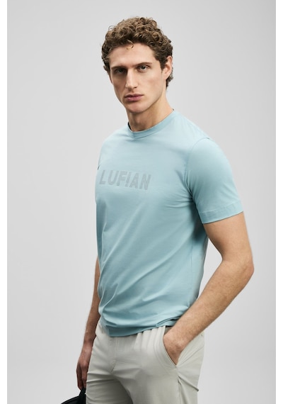 Lufian Oscar Modern Grafik Erkek T-shirt 111020280 Mavi