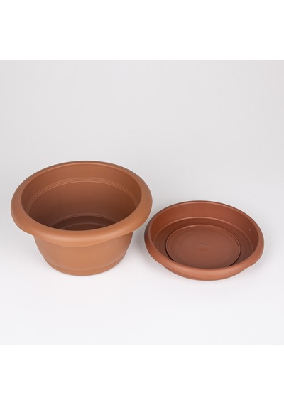 Veramaya Tabaklı Menekşe Saksı Kahverengi 20X10 Cm No:3