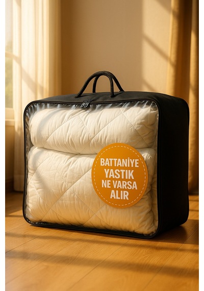 Şeffaf Kapaklı Hurç 28x32x15 Cm Orta Boy Dolap İçi Kıyafet Ve Havlu Düzenleyici Siyah