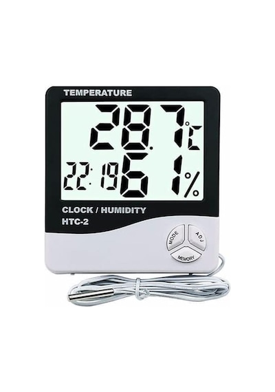 Sanec Htc-2 Dijital Termometre Sıcaklık Ve Nem Ölçer Problu