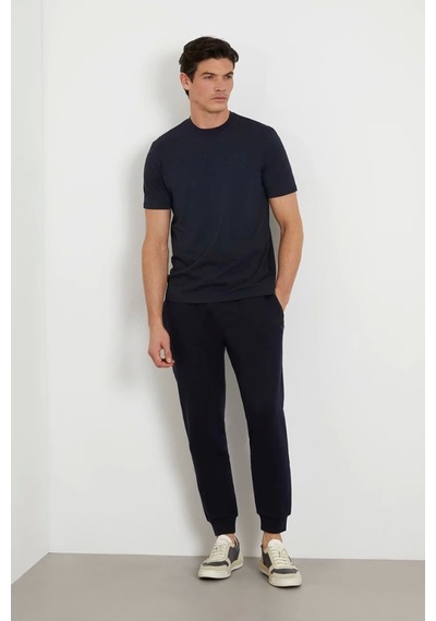 Guess Erkek Önü Logolu T-shirt L Siyah