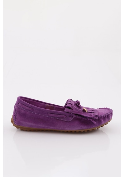 Dgn K118 Kadin Püskül Detayli Loafer Ayakkabi K118-1774-R1270 Mor