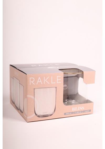 Rakle Bliss Gold 4'lü Su Bardağı Seti 350 Cc Renkli