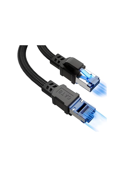 Cat 8 Ethernet Kablosu Lan Kablo 40gbps 2000mhz Süper Hızlı Ağ Kablosu Gigabit Pc, Laptop, Ps5/ Standart