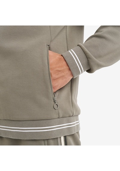 Lescon Haki Erkek Fermuarlı Kapüşonlu Sweatshirt 26n-1130