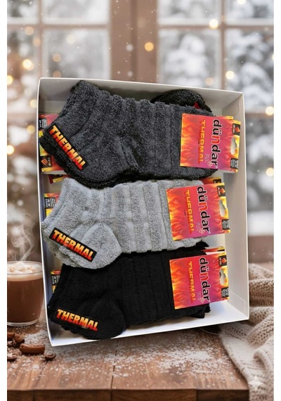 Unisex Havlu Thermal Patik Çorap, ASORTİ