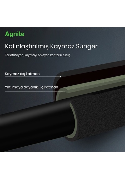 Agnite Er063-gr Gelişmiş Ayarlanabilir Kapı Aralığı Barfiks Çubuğu 90 140 Cm Kaymaz Tabanlı Gri