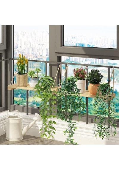 Yapay Çiçek 4lü Set Sarkan Boston Fejka Bambu Şimşir 60cm 5dallı Yapay Sarmaşık Yeşil
