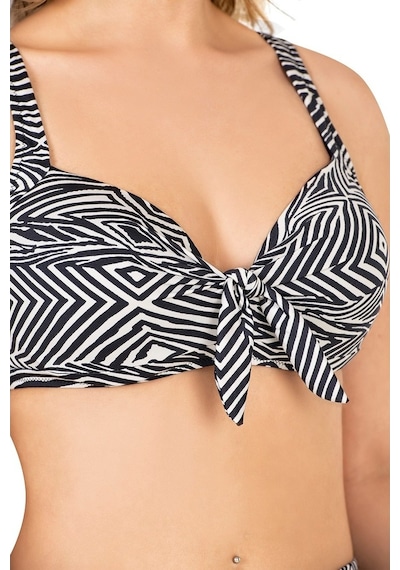 Endeep Kadın Büyük Beden Destekli Zebra Desenli Bikini Takımı