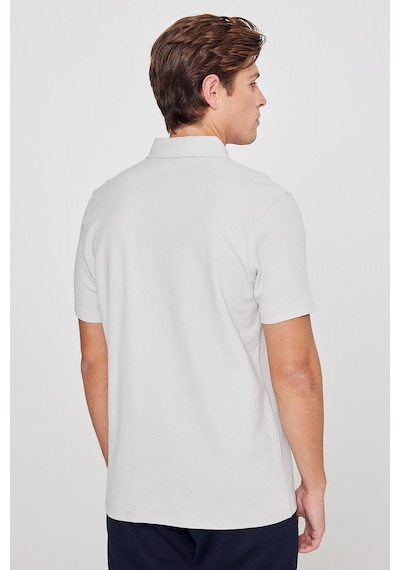 AC&Co / Altınyıldız Classics Erkek Grı %100 Pamuk Slim Fit Dar Kesim Polo Yaka Jakarlı Triko Tişört Gri AC&Co / Altınyıldız Classics Erkek Grı %100 Pamuk Slim Fit Dar Kesim Polo Yaka Jakarlı Triko Tişört Gri