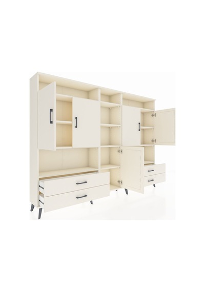 Arges Dolap 12 Raflı 4 Çekmeceli 5 Kapaklı 220x30x163 Aytaşı-aytaşı Aytası - Aytası