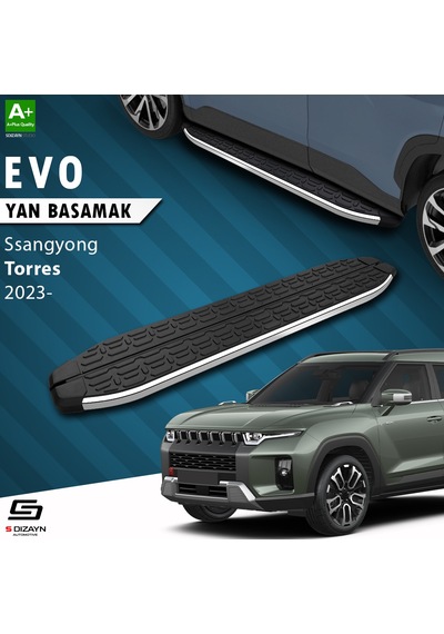 S-dizayn Ssangyong Torres Evo Krom Yan Basamak 183 Cm 2023 Üzeri