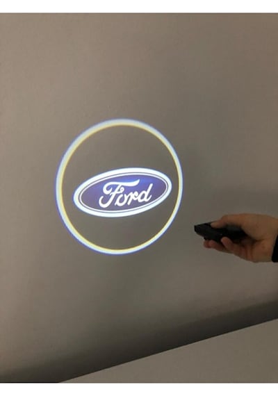Ford 2 Adet Araçları Için Pilli Yapıştırmalı Mesafe Sensörlü Kapı Altı Led Logo / Projektör