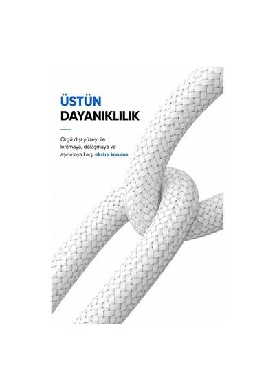35w Hızlı Şarj Aleti Seti İphone 15/16 / 17 Serisi Uyumlu Type-c To Type-c Örgülü Kablo & 35w Pd Adaptör + 60w Örgülü Kablo