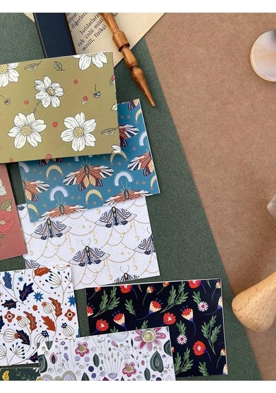 Vintage Scrapbook Kağıdı, Bullet Journal Ajanda, Defter Süsleme Genel