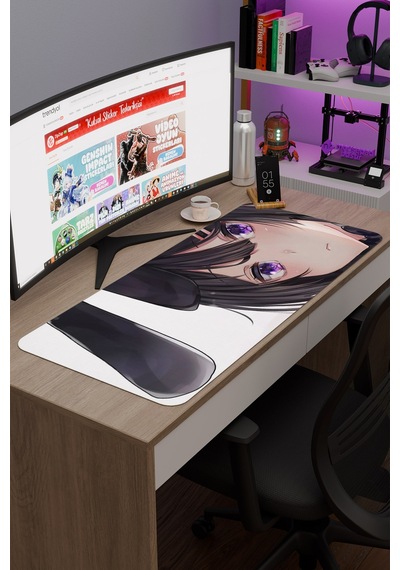 Bunny Girl Senpai Anime V5 - 90x40 Xxl Gaming Kauçuk Kaymaz Taban Mouse Pad Fare Altlığı