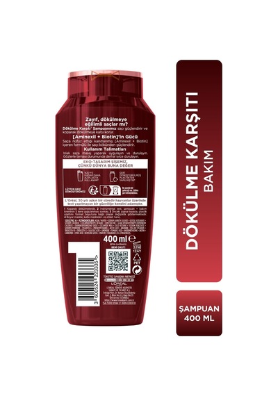 Ayrex L'oréal Paris Elseve Komple Direnç Dökülme Karşıtı Şampuan 400 Ml