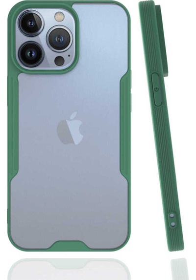 Apple iPhone Uyumlu 13 Pro Zore Parfe Kapak koyu Yeşil