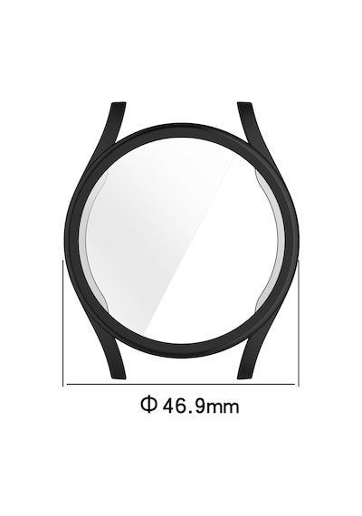 Samsung Galaxy Watch 7 44mm Uyumlu Kasa Ekran Koruyucu 360 Tam Koruma Kılıf Kapak Şeffaf