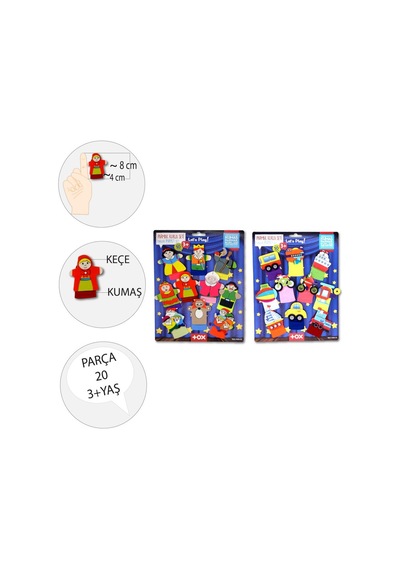 2 Set - 20 Parça Tox Masal Kahramanları Ve Taşıtlar Parmak Kukla