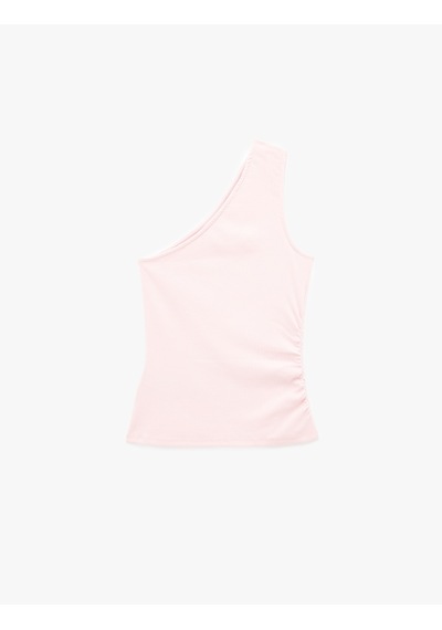 Koton Pamuklu Kaşkorse Tek Omuz Kolsuz Bluz Pembe 6sal30234ık Gül