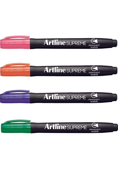 Artline Supreme Permanent Marker Pembe - Mor - Turuncu - Yeşil