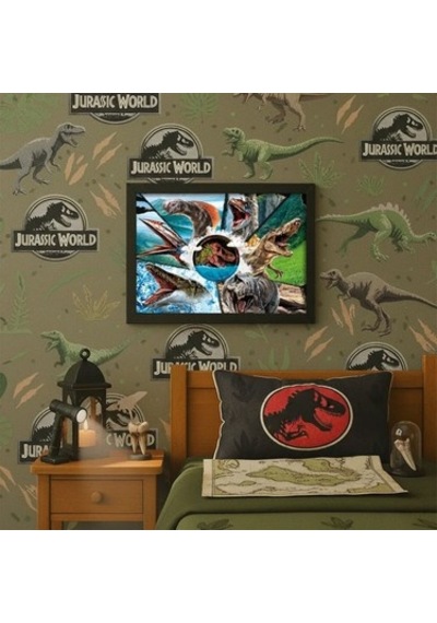 Jurassic World Temalı 50 Parça Puzzle İle Oyun Açık Mavi