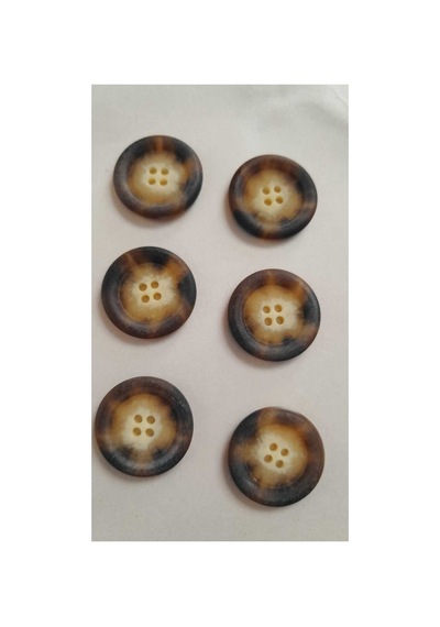 Polyester Düğme 25 Mm 6 Adet