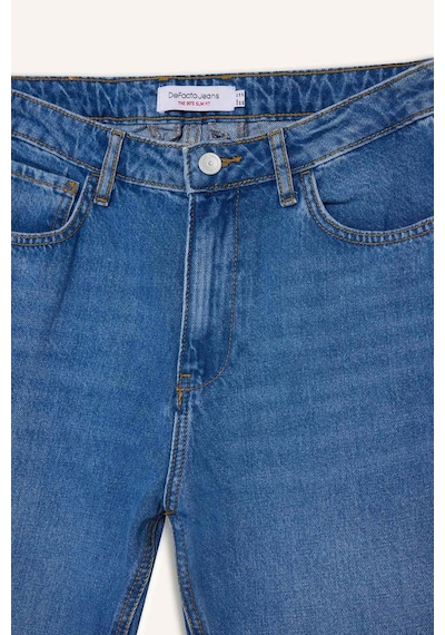 Defacto 90s Slim Fit Dar Paça Jean Yıkamalı Pantolon D8602ax26spnm28 Mavi-nm28