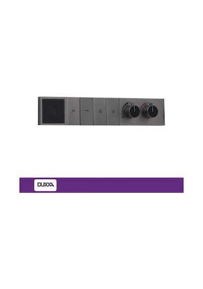 Royal Ankastre Termostatik Batarya Ve Duş Seti Gun Gray D.059 Inox