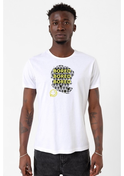 Sherlock Bored Beyaz Erkek Bisikletyaka Tshirt Çok Renkli