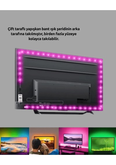 Lb Müzikle Senkronize Led Şerit Tv Aydınlatma Yeni Nesil