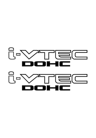 Honda I-vtec Dohc Oto Sticker 2 Adet Siyah 30 7 Cm
