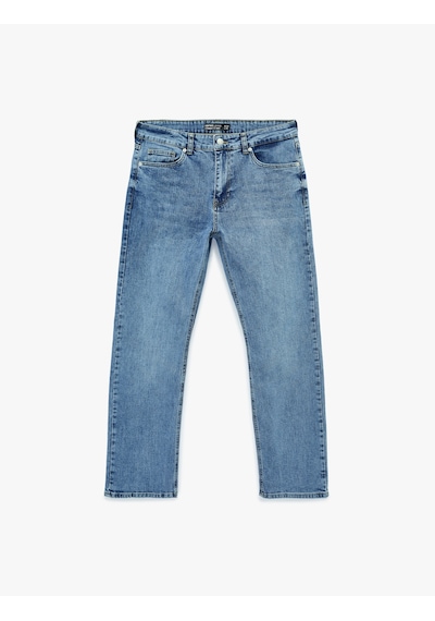 Koton Pamuklu Normal Bel Straight Fit Jean Pantolon - Mark Jean Açık İndigo 6sam40295nd Koton Pamuklu Normal Bel Straight Fit Jean Pantolon - Mark Jean Açık İndigo 6sam40295nd