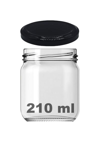 10-1000 Ml Farklı Boyutlarda Kavanoz 10-1000 Arası Cc Konserve Metal Kapaklı Cam Kavanoz 6 Ad Şeffaf