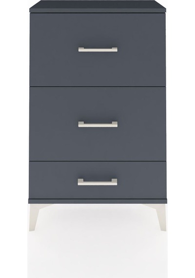 Arges Komodin 3 Çekmeceli 60x30x96 Antrasit-antrasit Antrasit