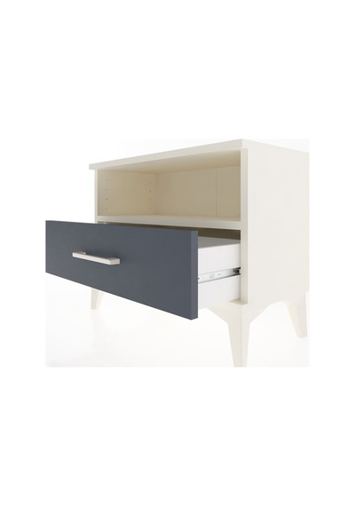 Arges Komodin Tek Raflı Tek Çekmeceli 60x30x48 Aytaşı-antrasit Aytaşı