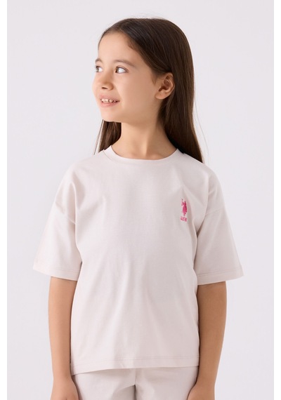 U.S. Polo Assn. U.s. Polo Assn Kız Çocuk Krem Bermuda Takım KREM